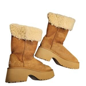 NEW UGG Classic New Heights Cuffable tall boots chestnut platform womens size 9